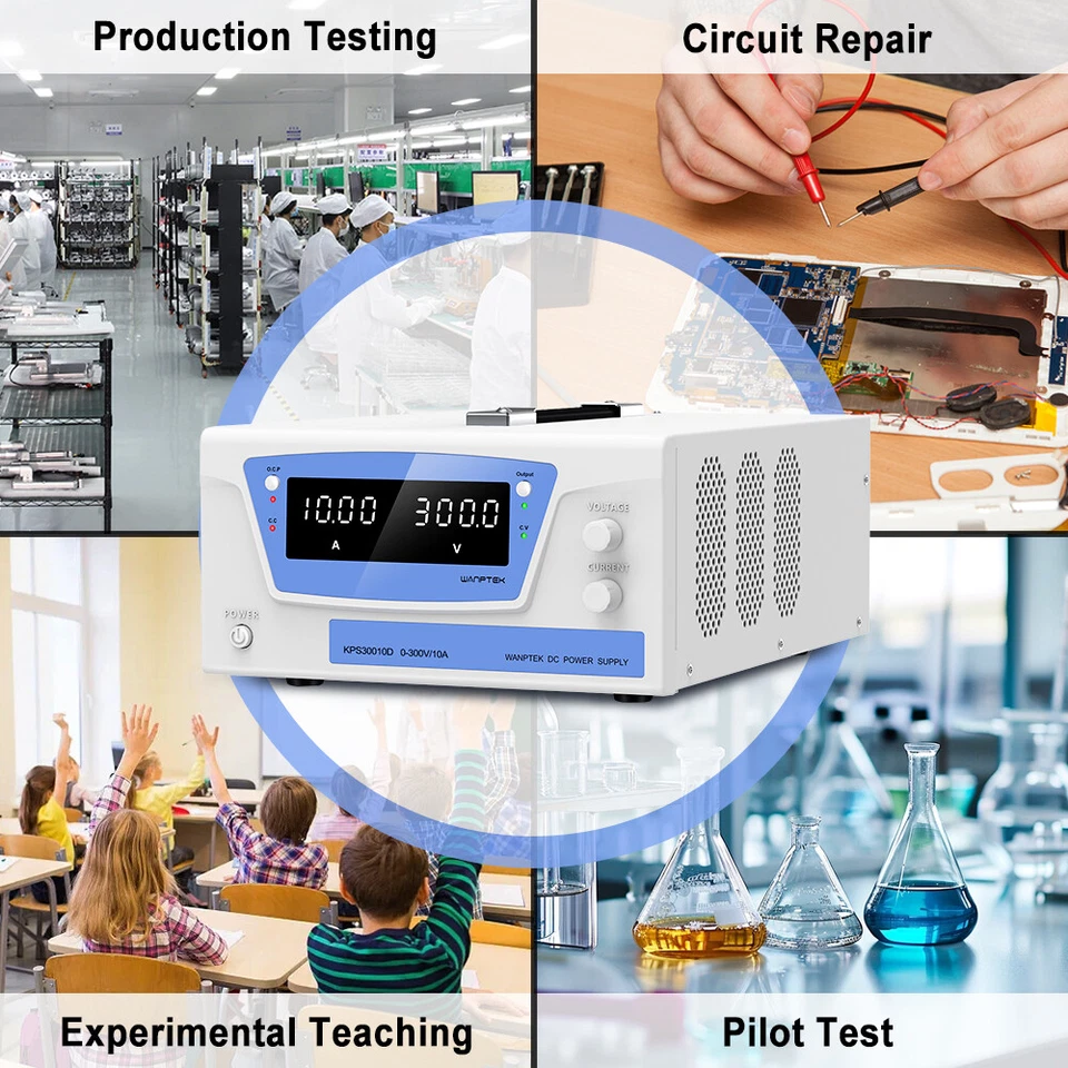 DC 0-5A 300V 1500W High power Lab Adjustable Power Supply Variable Bench Source - Image 3 of 4