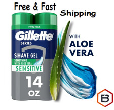 Gillette Soothing Shave Gel for Men with Aloe...