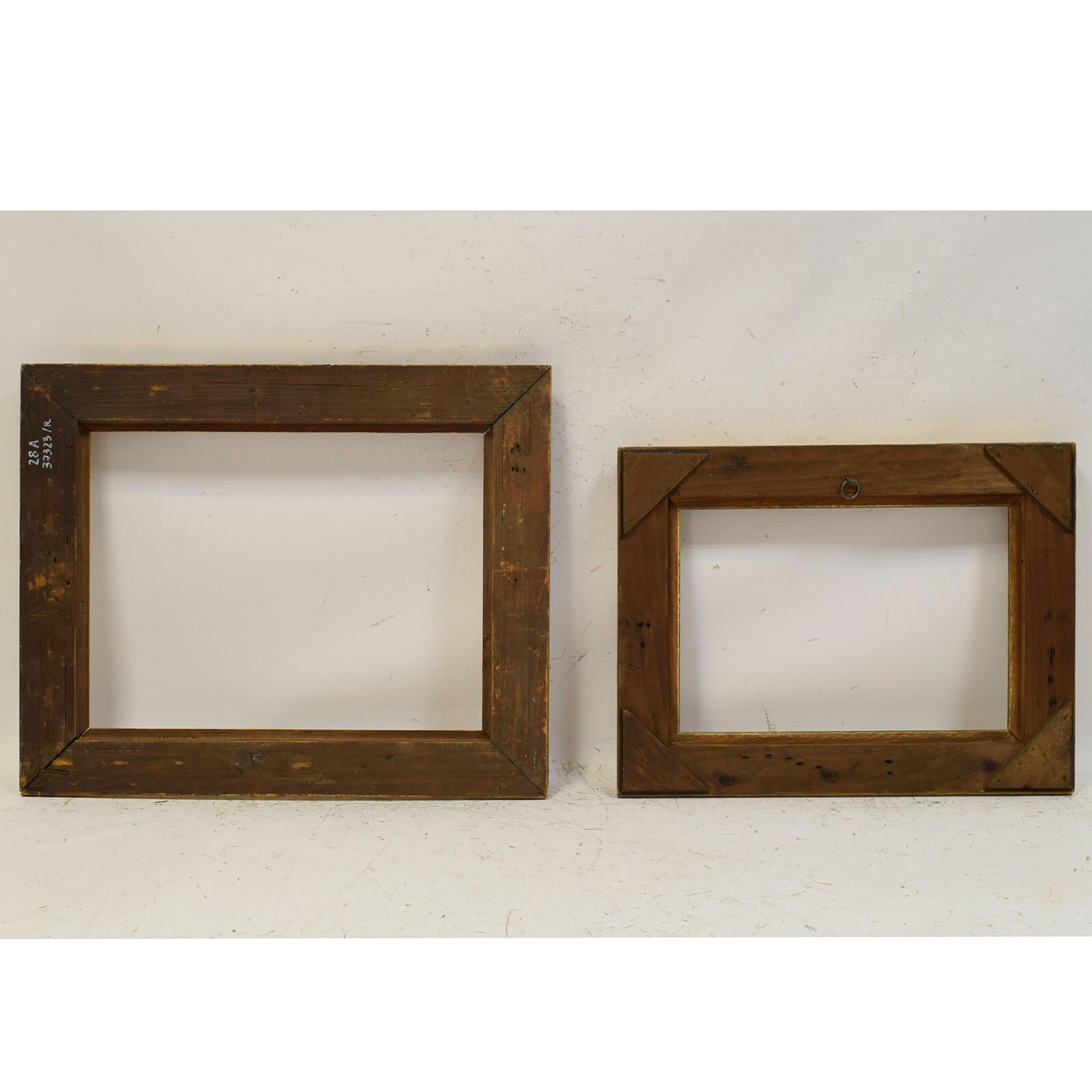 Ca. 18801900 Set of 2 Old wooden decorative frames 14.4 x 11.2 in