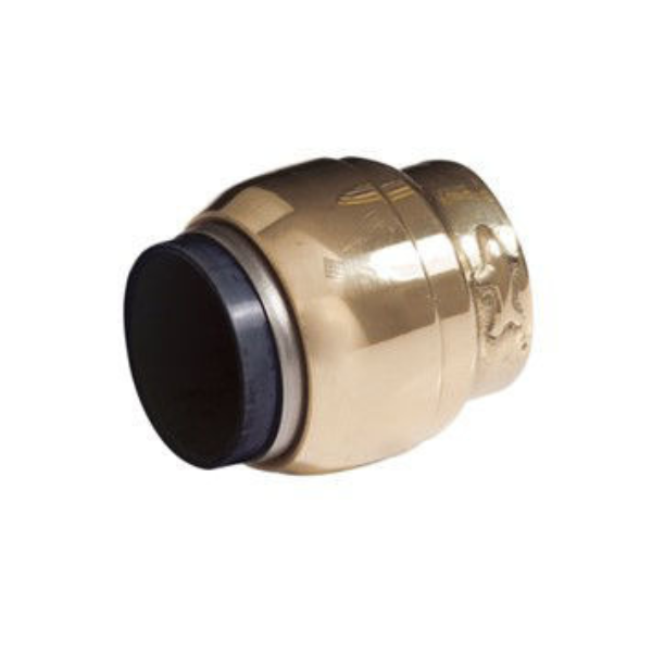 22mm Sharkbite Push Fit Brass Stop End Cap, WRAS - SB0410 - like Tectite