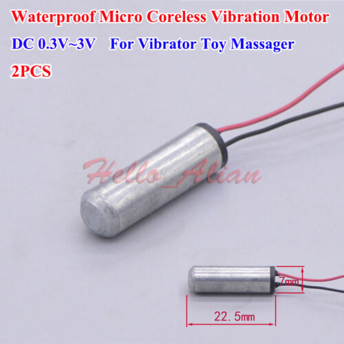 2PCS DC 0.3V 2V 3V Waterproof Vibration Vibrator Coreless Motor DIY Toy Massager eBay