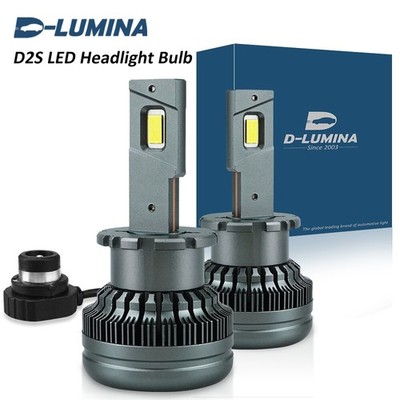 Pair D2S LED Headlight Bulbs 90W 6500K Super White Hi/Lo Beam 12000LM HID Xenon