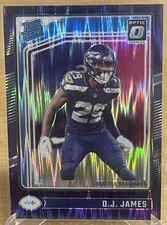 2024 Donruss Optic D.J. James Purple Shock Seattle Seahawks #222 Rookie