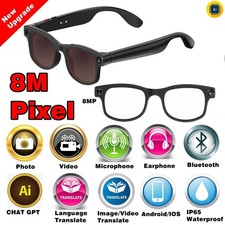 AI Smart Glasses with 4K Ultra-Wide Anti-Shake HD Camera, AI Translation