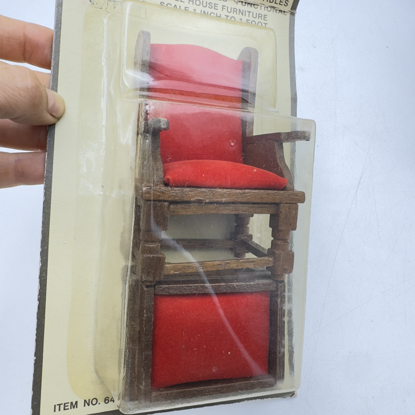 Hello Dolly Red Wing Chair Dollhouse Furnishings Lot Dads Easy Chair 6454 Velvet