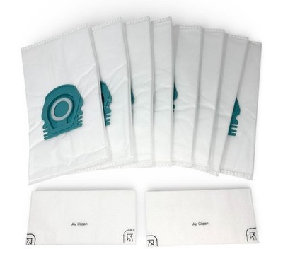 8 Bags + 2 Filters HyClean Air TU Vacuum Bags for Miele Guard L1 S1 Series