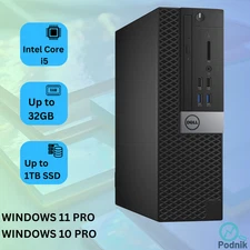 Dell i5 Desktop Computer | Upto 32GB RAM | Upto 1TB SSD | Windows 10/11 Pro