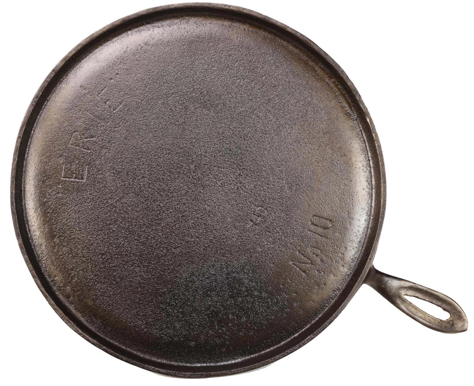 Vintage Pre-Griswold Eire No 10 (740) Cast Iron Handle Griddle Restored Cond