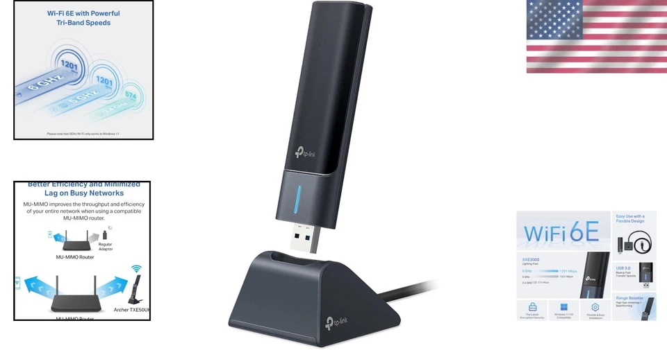 Archer Desktop Wi-Fi 6E Network Adapter - Image 2 of 4
