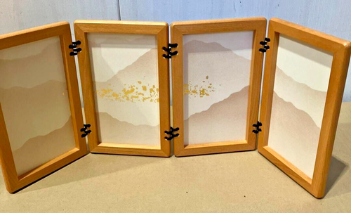 Petit Paravent Japonais Shibayama 2 Panneaux - Bois Sculpté Chinoiserie