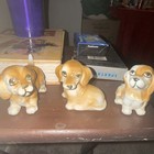 Set of 3 Porcelain Dog Figurines Puppies, Non Breed Specific Collectibles — photo 2