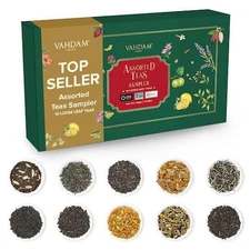 VAHDAM Assorted Loose Leaf Tea Gift Set 10 Flavors, 100 gm Ideas for Women