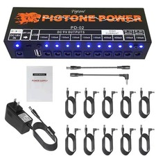 Guitar Pedal Power Supply 10 Isolated DC Outputs for 9V/12V/18V Effect Pedal ...
