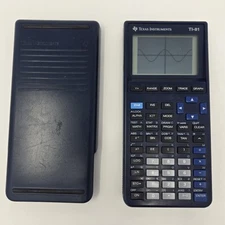 Texas Instruments TI-81 Graphing Calculator Blue w/ Cover Tested & Working ✅