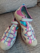 Merrell Hydro 2 Sport Sandal Grey/Berry Size 6 Unisex Big Kid Women's EUC