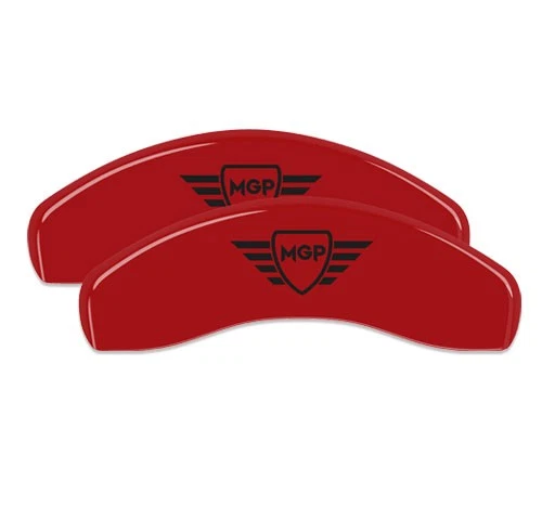 2014-2015 Lexus IS250 Front + Rear Red Black "MGP" Brake Disc Caliper Covers - Image 3 of 4