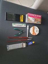 Hobby Starter Kit Brush Glue Files Tweezers Tape Knife