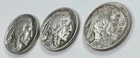 3 Buffalo Nickels 1937 P, D, S Partial Horn - Full Date Album Fillers