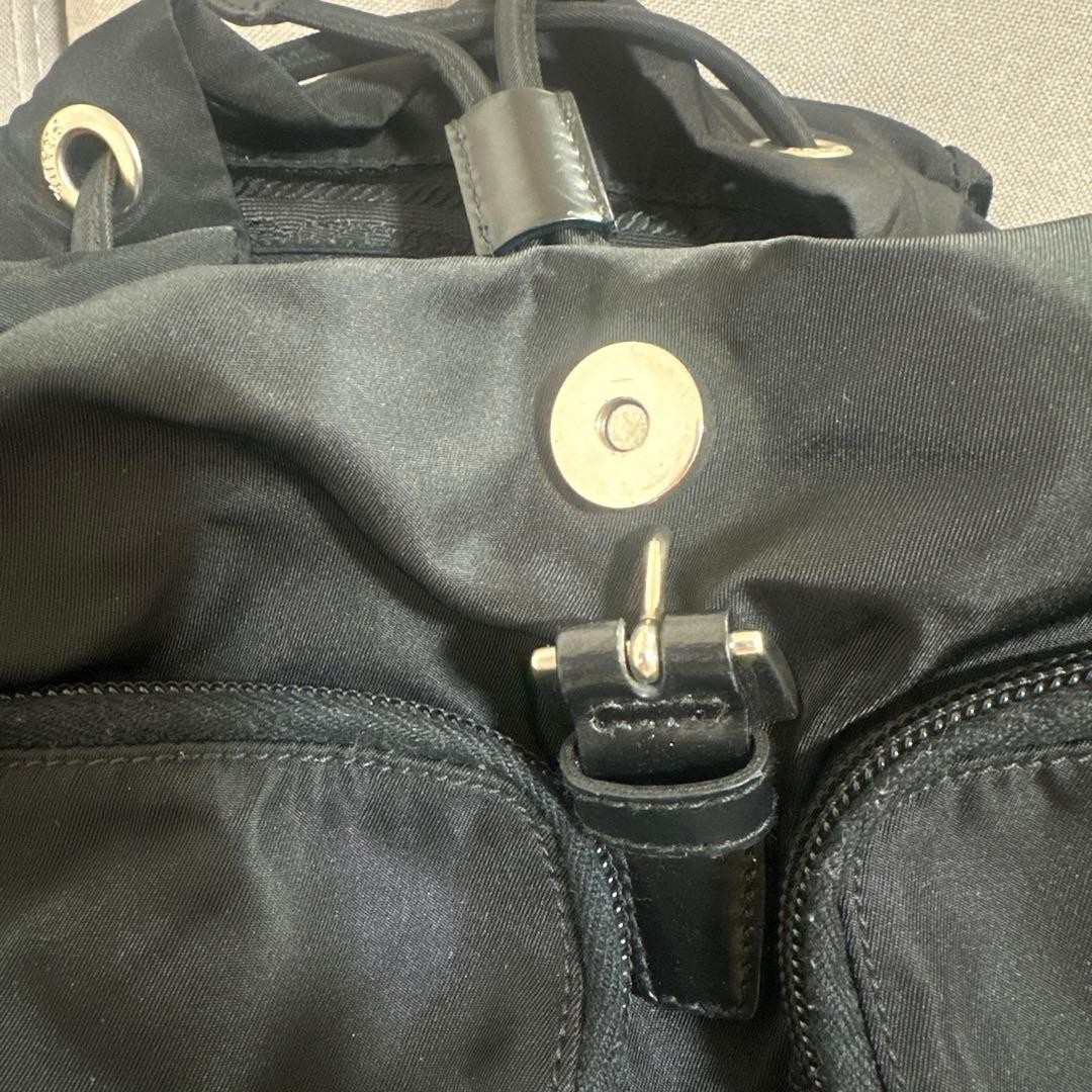 PRADA Rucksack Daypack Black Drawstring 100341 - image 6