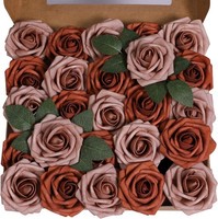KüNstliche Rosen Blumen Schaumrosen 25 StüCk Orange Gemischt FüR Hochzeit