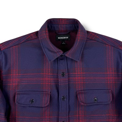 Bonobos Heavyweight Plaid Flannel Shacket Mens Large  display picture 3