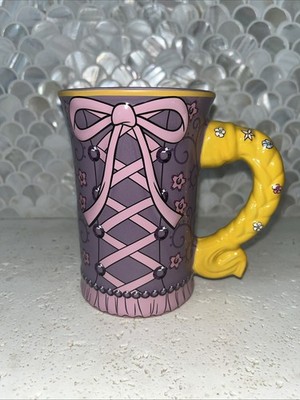 Disney Parks Rapunzel Tangled Ceramic Mug Purple Corset Braided Hair