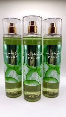 Lot 3 NEW Bath & Body Works Cucumber Melon Spray Fragrance Mist. 8 fl oz 