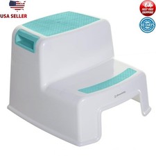 2-Step Aqua Kids Toddler Stool Potty Training Seat Non-Slip Portable Handles New