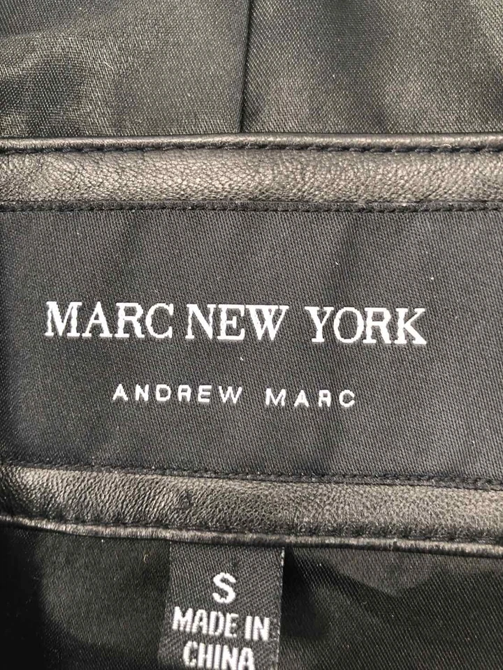 Pre-Owned Marc New York Black Size Small Leather Trench Coat - Image 3 of 3