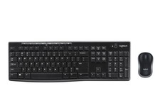 Logitech MK270 Wireless Keyboard Mouse, Plug Play, Multimedia, 1000 DPI