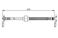 Bosch Bremsschlauch 1 987 476 868 FüR CitroËN Peugeot C2 1007 Xsara Partner C3