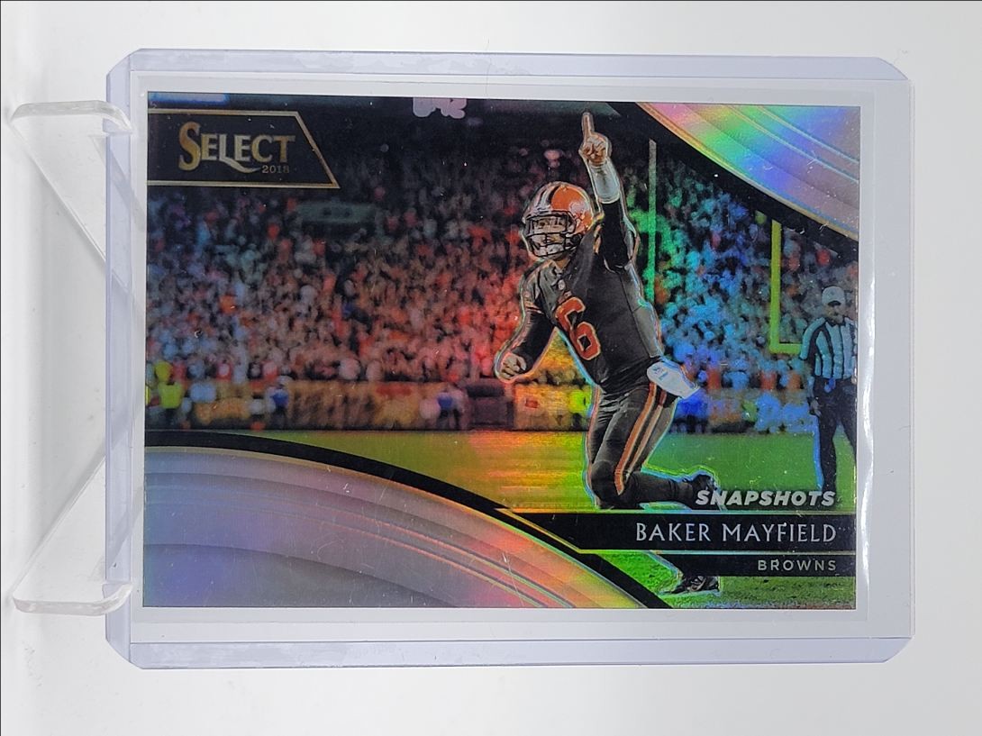 BAKER MAYFIELD 2018 SELECT SNAPSHOTS SILVER PRIZM BROWNS Q5918