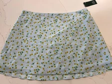 Womens Sz XL “Wild Fable” Chiffon Slip Skirt BabyBlue (w/Bl,Yel,&Grn Flowers)