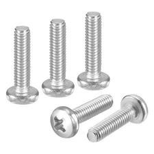 M4-0.7x16 Pan Head Machine Screws - 100pcs - 304 Stainless Steel -Silver