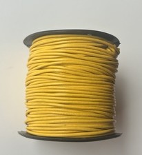 Round Leather Cord, 2.0 mm, Yellow, 50 Meters 54.68 Yards