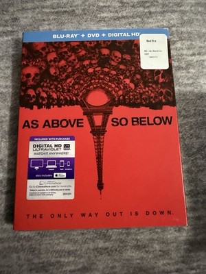 As Above So Below W/Slipcover  (Blu-ray,DVD Combo 2014, 2-Disc Set)