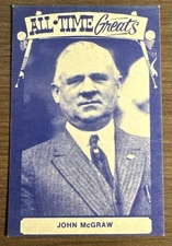 JOHN McGRAW, Giants ~ TCMA All-Time Greats TYPE 3 strip card (NOT postcard) C