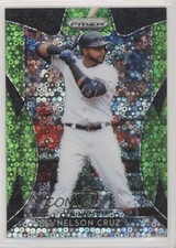 2019 Panini Prizm Tier II Lime Green Donut Circle 13/199 Nelson Cruz #111 02u3