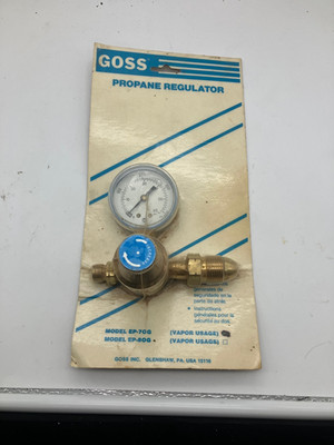 Goss EP-70g Gas Welding Regulator for Propane Vapor Usage Guage B-Hose