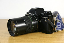 PRAKTICA BC 1 Electronic 35mm SLR Camera +  Pentacon 2.8/135mm MC Lens - Tested