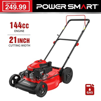 #ad PowerSmart 21quot; Gas Lawn Mower 144cc 2 in 1 6 Cutting Heights Easy to Push $249.99