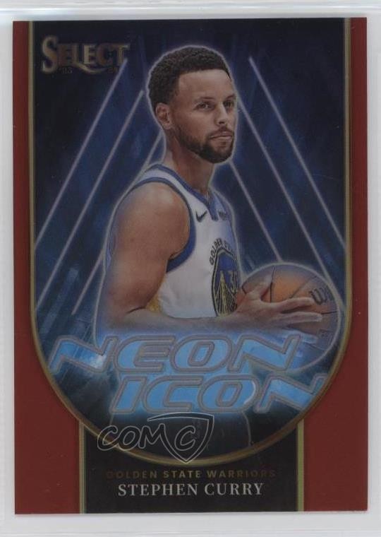 2023-24 Panini Select Neon Icons Red Prizm Stephen Curry #4 16ut
