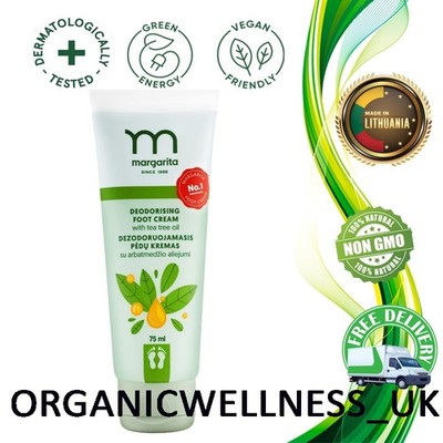 MARGARITA Desodorierende Fußcreme VEGAN Teebaumöl 75ml.