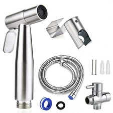 Handheld Bidet Sprayer for Toilet-Adjustable with Hose Brushed Nickel Toilet