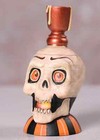 Halloween "Skullcap Luminary" Skeleton Skull  6.35" ~ design by Jorge De Rojas