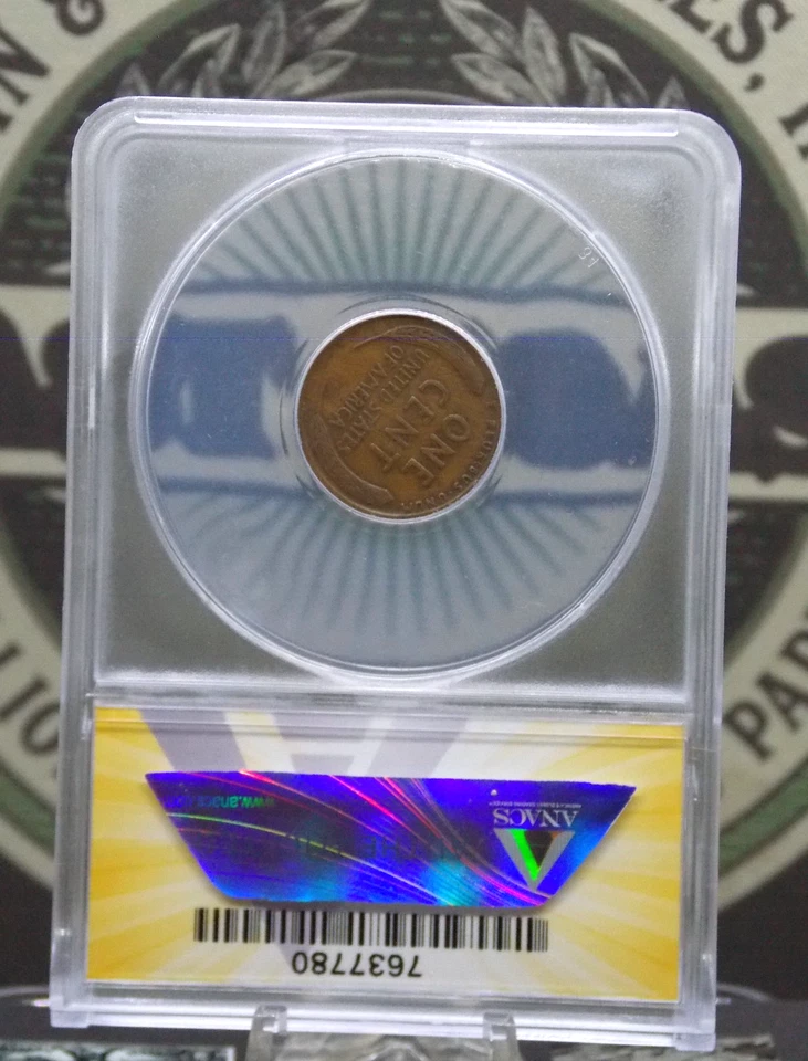 1914 "D" Lincoln Wheat Cent Penny 1c ANACS F12 #780 Fine *KEY DATE* ECC&C, Inc. - Image 4 of 4