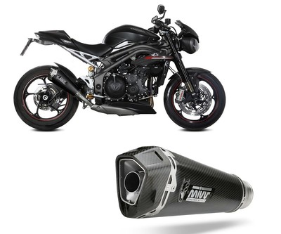 Exhaust Silencer MIVV Delta Race Black TRIUMPH SPEED TRIPLE R/S/RS 2018 > 2020