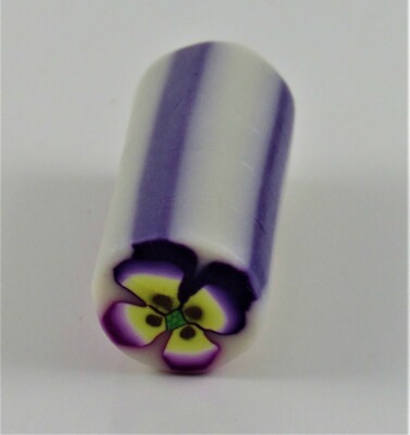 Polymer Clay Cane,Pansy Flowers,Leaves by Jane Z handmade Choose Colors New &Raw