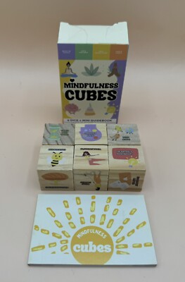 Mindfulness Cubes - 6 Dice Blocks + Mini Guidebook
