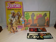 Western Barbie Colorforms Dress-Up Set 1982 Mattel